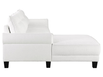 Granholm - Upholstered Curved Arm Sectional Sofa - White