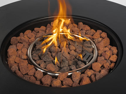 Propane Round 40000Btu Fire Pit Table - Black
