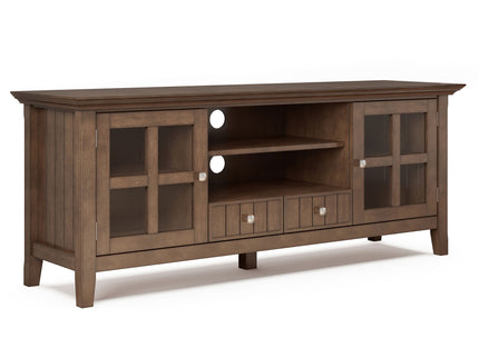 Acadian - TV Media Stand - Rustic Natural Aged Brown