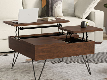 Hunter - Square Lift Top Coffee Table - Walnut