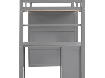 Loft Bed With Drawers, Desk, And Wardrobe