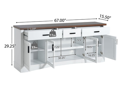 Modern TV Console & Adjustable Shelves