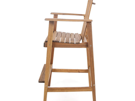 Outdoor Acacia Wood Adirondack Barstools (Set of 2)
