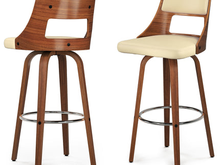 Dallyn - Swivel Bar Stool (Set of 2) - Cream