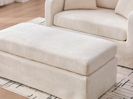 Accent Chair With Ottoman, Includes 2 Bolster Pillows