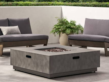 Modern Square Fire Pit With 50, 000 Btu
