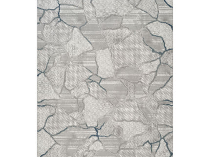 Geometrix - 5'3" X 7'3" Area Rug, Geometric 3D Effect - Gray / Ivory