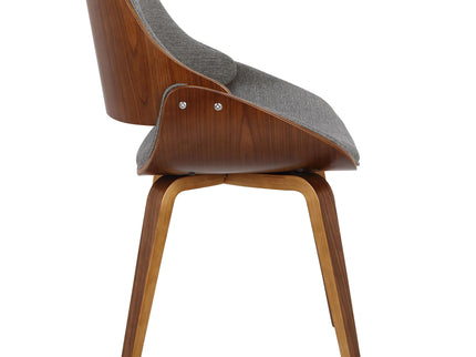Fabrizzi - Mid-Century Modern Dining / Chair (Set of 2) - Walnut / Gray