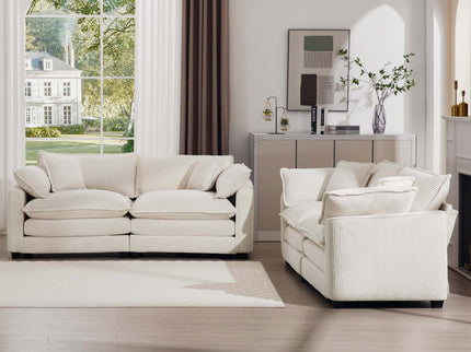 Elegant Oversized Sectional Sofa Set With Deep Seats And Flexible Layout