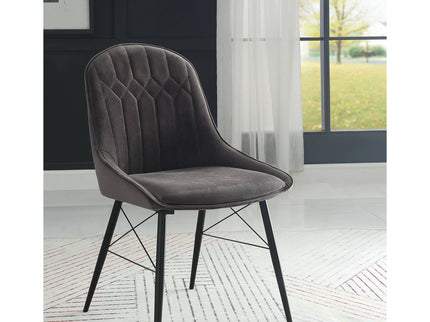 Abraham - Side Chair (Set of 2) - Black / Dark Gray
