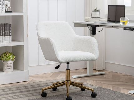 Modern Adjustable Height 360 Revolving Home Office Chair With Metal Legs And Universal Wheel For Indoor