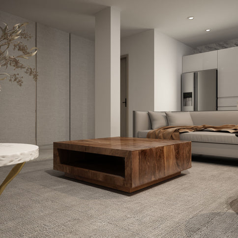 Low Profile Coffee Table - Brown