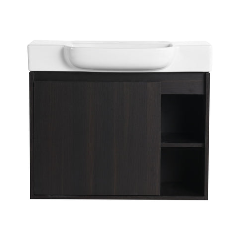 Wall Mounted Bathroom Vanity With Sink, Soft Close Door