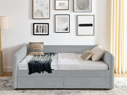 Upholstered Daybed & 2 Drawers