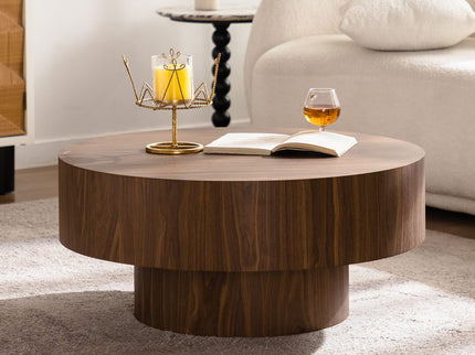 Round Coffee Table For Living Room - Walnut