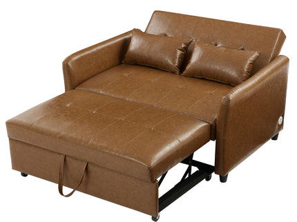 Convertible Sleeper Sofa Bed With 3 USB Ports
