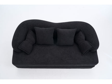 Foldable Sofa Bed, Boneless Couch Convertible Sleeper With 4 Pillows