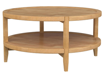 Elliott - 2 Piece Round Coffee And End Table Set - Maple