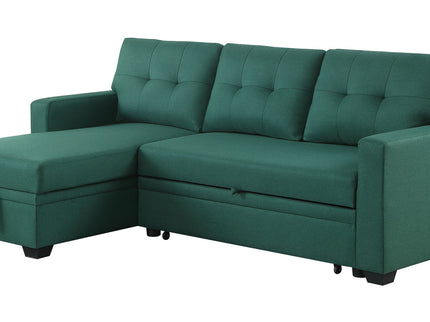 Upholstered Pull Out Sectional Sofa With Chaise
