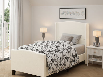 Platform Bed Frame With Tall Headboard And High Footboard