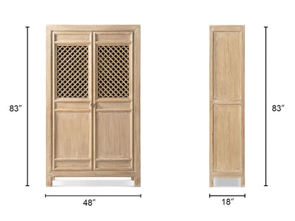 Arden - 2 Door Bookcase Storage Cabinet - Natural