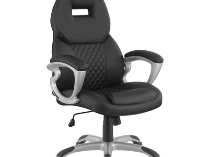 Bruce - Upholstered Adjustable Home Office Chair With Ergonomic Support And Smooth Swivel Function - Black