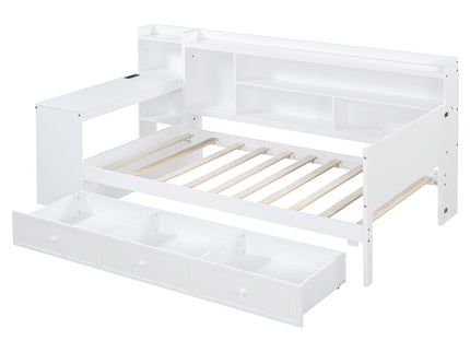 Daybed With 3 Drawers USB Ports And Desk