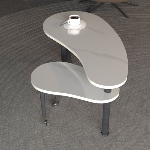 Rotatable Cocktail Table With Solid Legs, 360 Degree Rotating