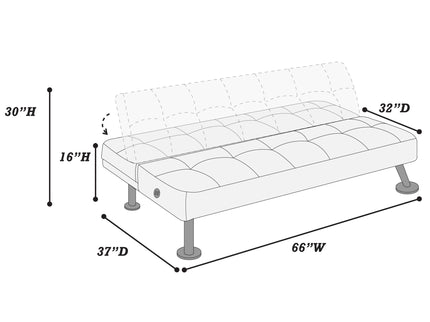 Tufted Sofa With USB Port For Living Room