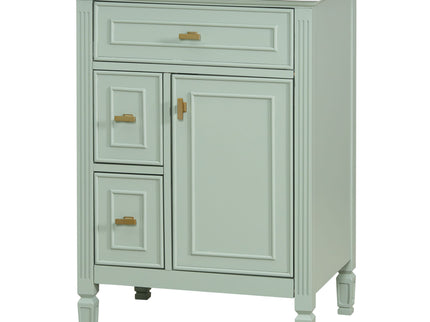 Modern Bathroom Vanity With Sink, Flip Drawer, 2 Drawers, Adjustable Shelf