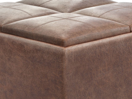 Avalon - Square Coffee Table, Storage Ottoman