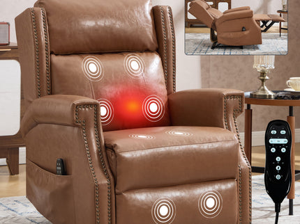 Manual Recliner Chair  With Heavy Duty Motion Mechanism, 8 Vibrating Nodes And 3 Massage Modes For Living Room