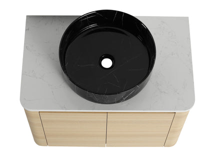 Mounted Bathroom Vanity & Art Sink & 2 Soft Close Doors