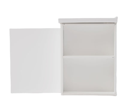 Wall Mounted Bathroom Vanity With Sink, 2 Open Shelves - White