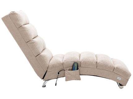 Massage Chaise Lounge Indoor With Remote Control, Ergonomic Electric Massage Lounger