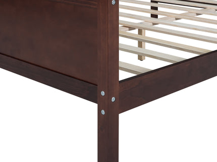 Canopy Platform Bed With Headboard And Footboard, Slat Support Leg