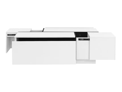 Extendable Coffee Table With 2 Hidden Storage Space And 2 Drawers For Living Room