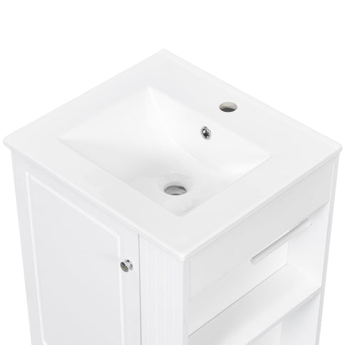 Modern Freestanding Bathroom Vanity With Sink, Soft-Close Drawer, Towel Bar