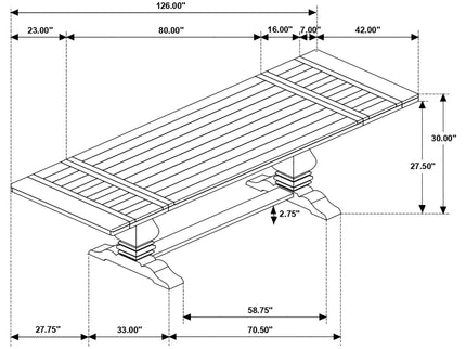 Allende - Extension Dining Table With Double Pedestal Base - Honey