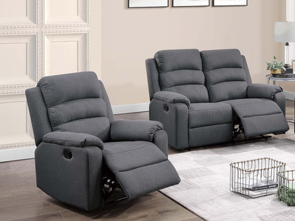 Modern Living Room Set With Manual Recliner