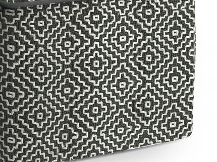 Briella - Square Woven Outdoor / Indoor Pouf - Gray / White