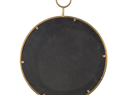 Circle Wall Mirror With Iron Frame, Accent Mirror For Living Room