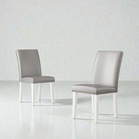 Upholstered Dining Chair With High Back Design (Set of 2)