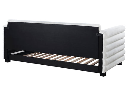 Fandango - Upholstered Twin Day Bed With Trundle - White