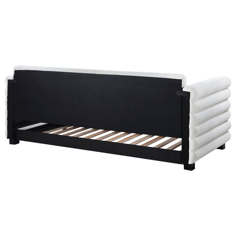 Fandango - Upholstered Twin Day Bed With Trundle - White