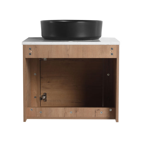 Wall Mounted Bathroom Vanity & Art Sink & 1 Soft Close Door