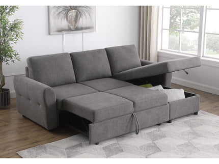 Kenna- Sleeper Sectional Sofa With Storage Ottoman