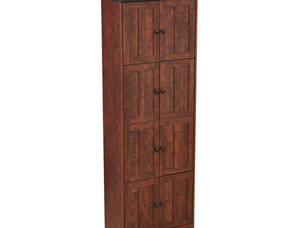 Tall Storage Cabinet With 8 Doors And 4 Shelves, Wall Storage Cabinet For Living Room, Kitchen, Office, Bedroom, Bathroom