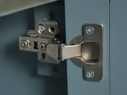 Vintage Bathroom Vanity With Ceramic Sink, Adjustable Shelves