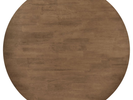 Guinea - 5 Piece Dining Set With Round Table And Upholstered Chairs - Walnut
